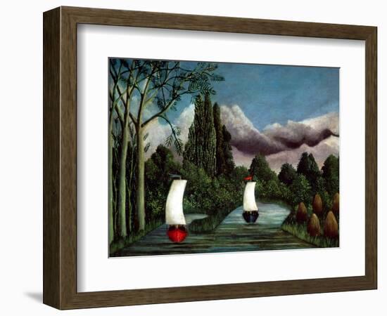 The Banks of the Oise, 1905-Henri Rousseau-Framed Premium Giclee Print