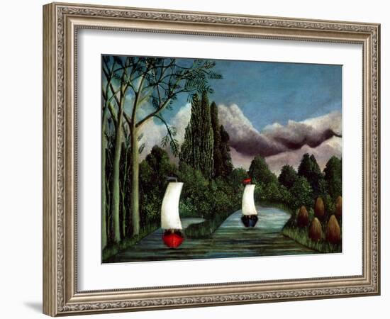 The Banks of the Oise, 1905-Henri Rousseau-Framed Giclee Print