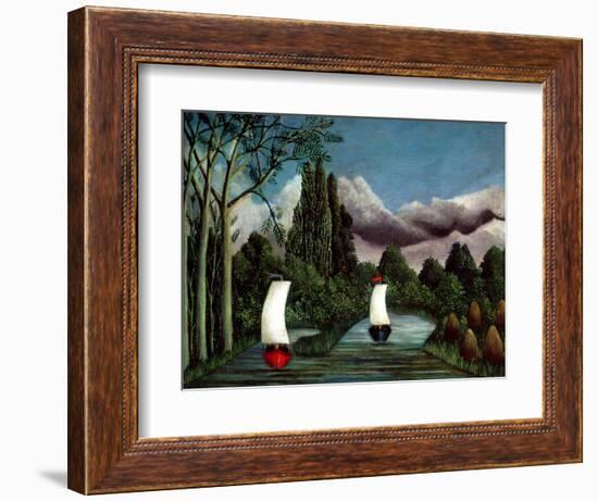 The Banks of the Oise, 1905-Henri Rousseau-Framed Giclee Print