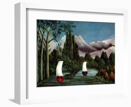 The Banks of the Oise, 1905-Henri Rousseau-Framed Giclee Print