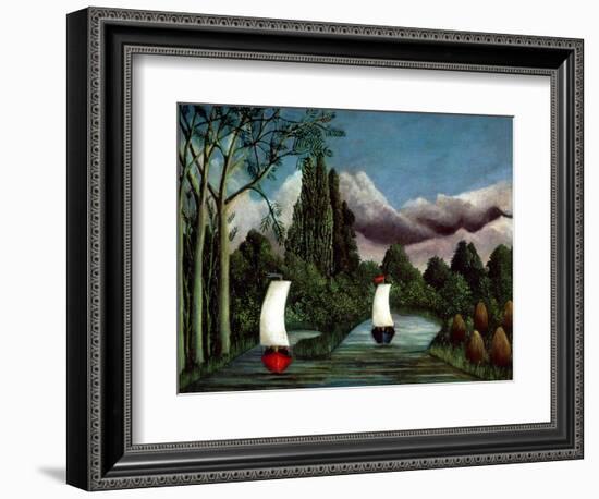 The Banks of the Oise, 1905-Henri Rousseau-Framed Giclee Print