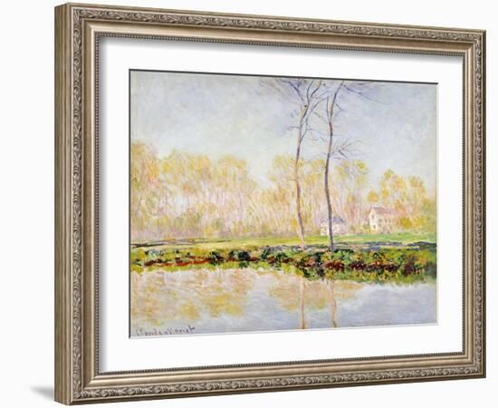 The Banks of the River Epte at Giverny, 1887-Claude Monet-Framed Giclee Print