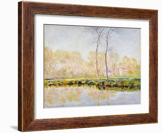 The Banks of the River Epte at Giverny, 1887-Claude Monet-Framed Giclee Print