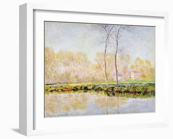 The Banks of the River Epte at Giverny, 1887-Claude Monet-Framed Giclee Print