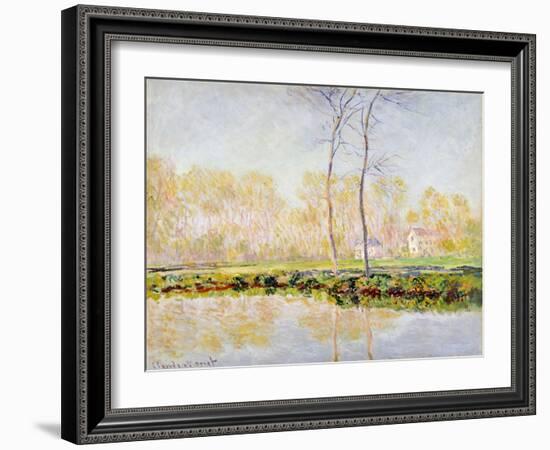 The Banks of the River Epte at Giverny, 1887-Claude Monet-Framed Giclee Print