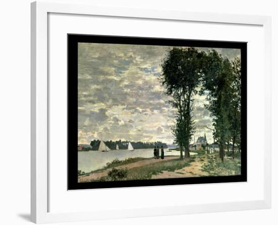 The Banks of the Seine at Argenteuil, 1872-Claude Monet-Framed Giclee Print