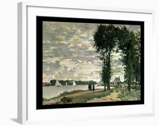The Banks of the Seine at Argenteuil, 1872-Claude Monet-Framed Giclee Print