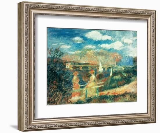 The Banks of the Seine at Argenteuil, 1880-Pierre-Auguste Renoir-Framed Giclee Print