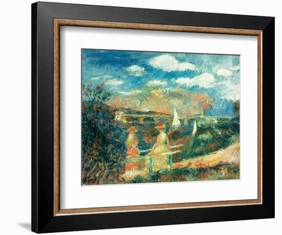 The Banks of the Seine at Argenteuil, 1880-Pierre-Auguste Renoir-Framed Giclee Print