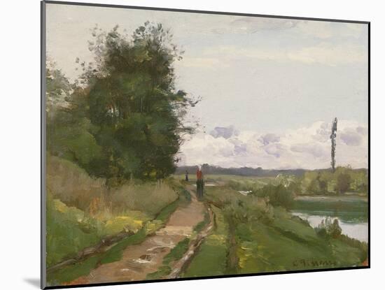 The Banks of the Seine at Bougival, 1864-Camille Pissarro-Mounted Giclee Print