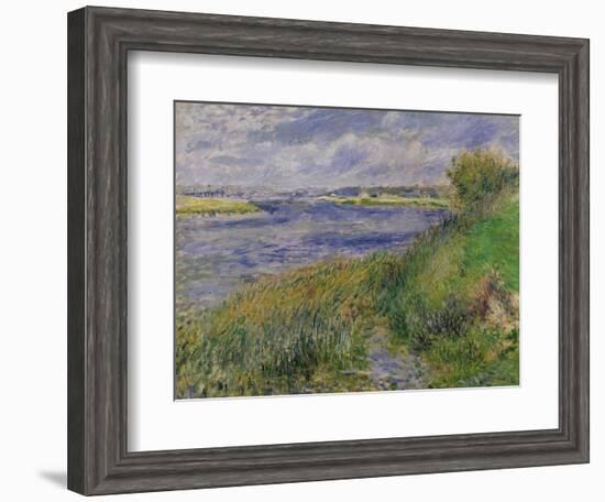 The Banks of the Seine, Champrosay, 1876-Pierre-Auguste Renoir-Framed Giclee Print