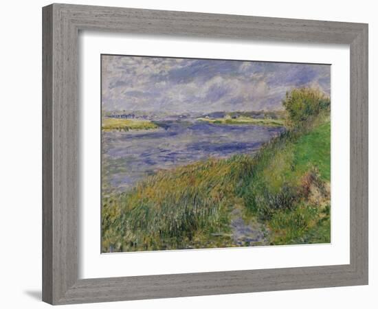 The Banks of the Seine, Champrosay, 1876-Pierre-Auguste Renoir-Framed Giclee Print