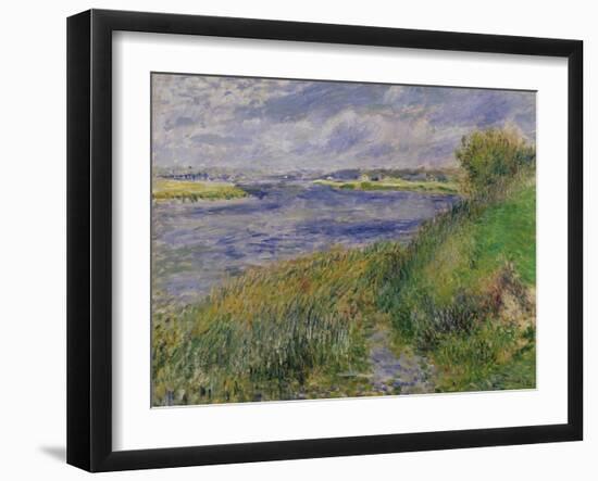 The Banks of the Seine, Champrosay, 1876-Pierre-Auguste Renoir-Framed Giclee Print