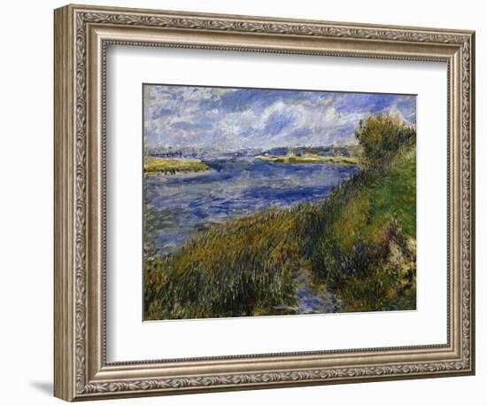 The Banks of the Seine Champrosay-Pierre-Auguste Renoir-Framed Art Print