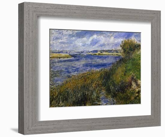 The Banks of the Seine Champrosay-Pierre-Auguste Renoir-Framed Art Print