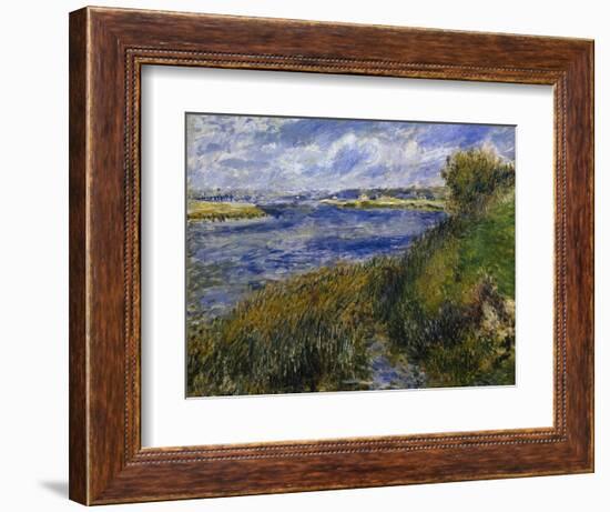 The Banks of the Seine Champrosay-Pierre-Auguste Renoir-Framed Art Print