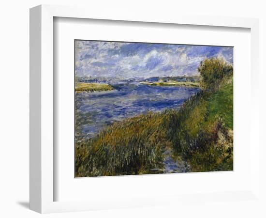 The Banks of the Seine Champrosay-Pierre-Auguste Renoir-Framed Art Print