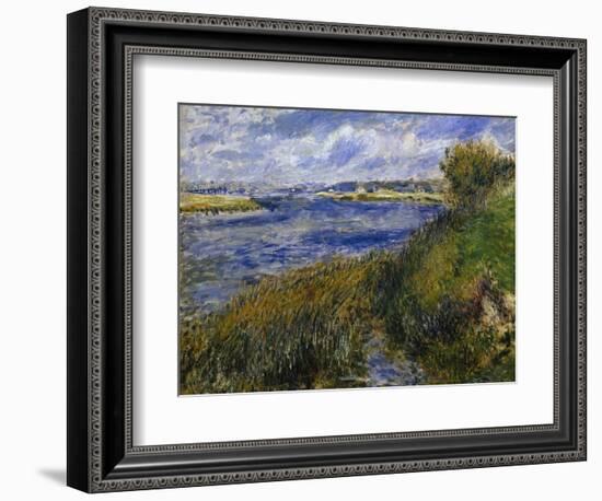 The Banks of the Seine Champrosay-Pierre-Auguste Renoir-Framed Art Print