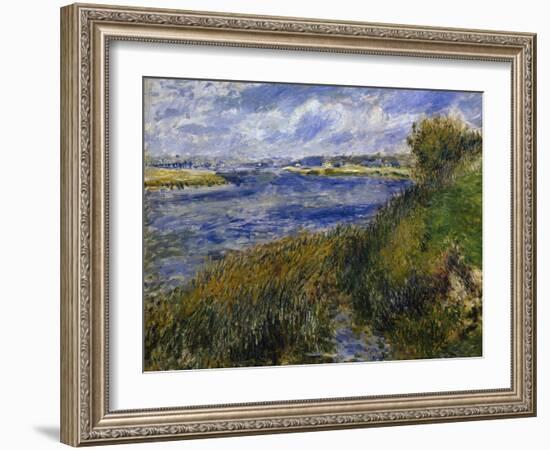 The Banks of the Seine Champrosay-Pierre-Auguste Renoir-Framed Art Print