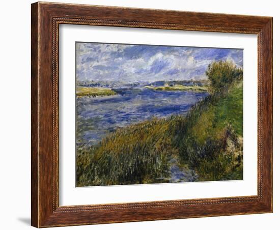 The Banks of the Seine Champrosay-Pierre-Auguste Renoir-Framed Art Print