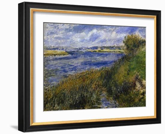 The Banks of the Seine Champrosay-Pierre-Auguste Renoir-Framed Art Print