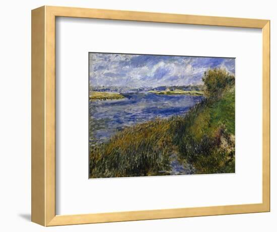The Banks of the Seine Champrosay-Pierre-Auguste Renoir-Framed Premium Giclee Print