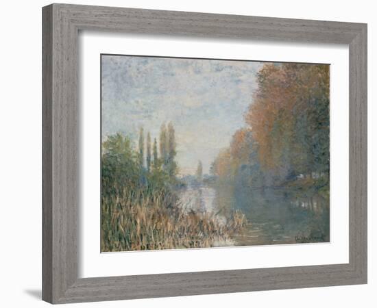 The Banks of the Seine in Autumn, 1876 by Claude Monet-Claude Monet-Framed Giclee Print