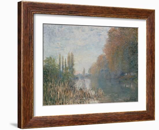 The Banks of the Seine in Autumn, 1876 by Claude Monet-Claude Monet-Framed Giclee Print