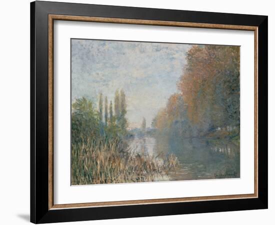 The Banks of the Seine in Autumn, 1876 by Claude Monet-Claude Monet-Framed Giclee Print