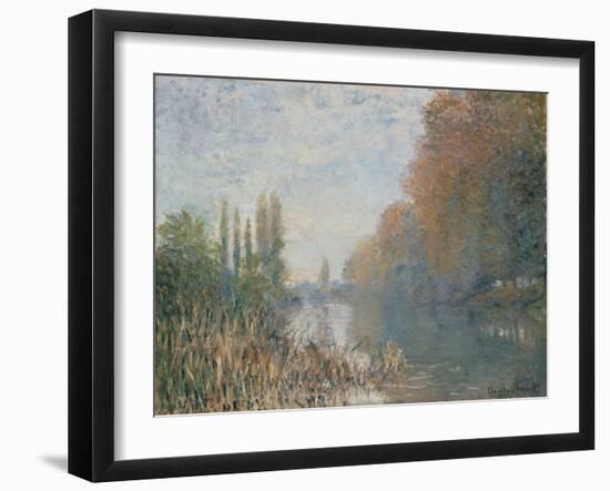 The Banks of the Seine in Autumn, 1876 by Claude Monet-Claude Monet-Framed Giclee Print