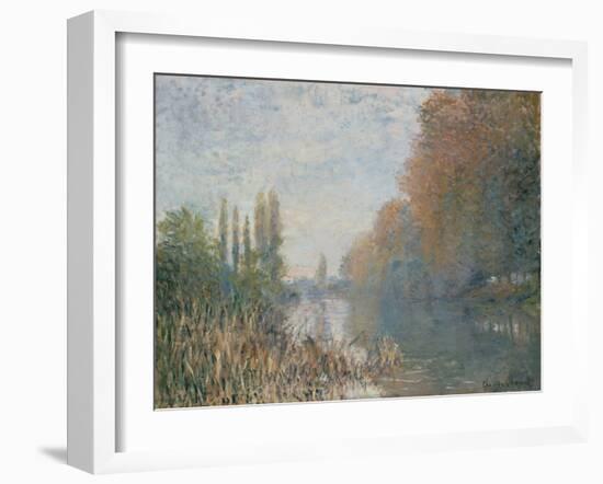 The Banks of the Seine in Autumn, 1876 by Claude Monet-Claude Monet-Framed Giclee Print