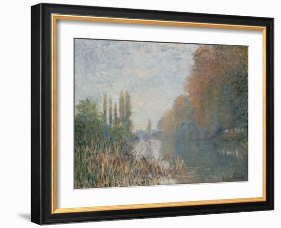 The Banks of the Seine in Autumn, 1876 by Claude Monet-Claude Monet-Framed Giclee Print