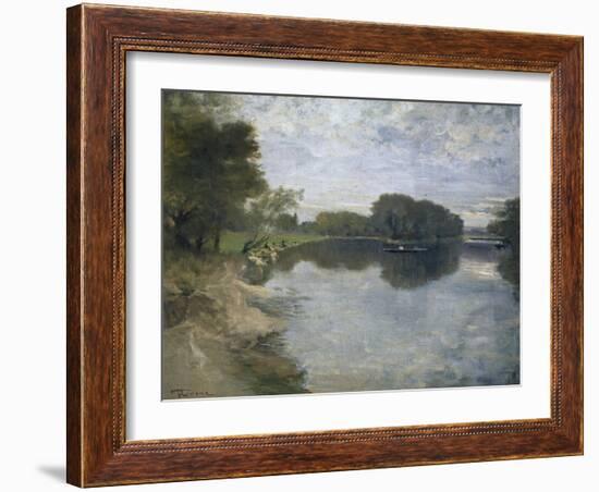 The Banks of the Seine-Federico Zandomeneghi-Framed Giclee Print