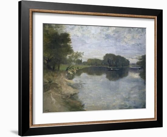 The Banks of the Seine-Federico Zandomeneghi-Framed Giclee Print