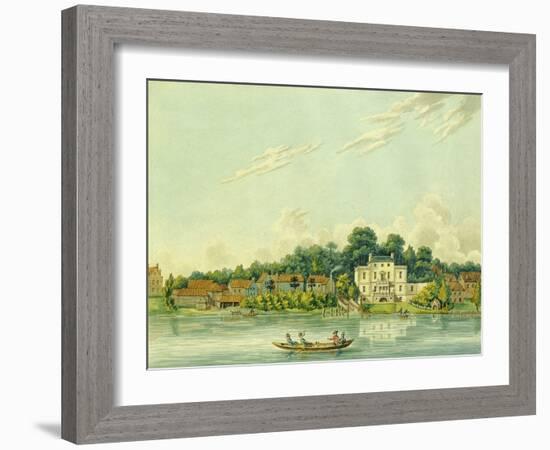 The Banks of the Thames at Twickenham, Showing the House of Alexander Pope-Anonymous Anonymous-Framed Giclee Print