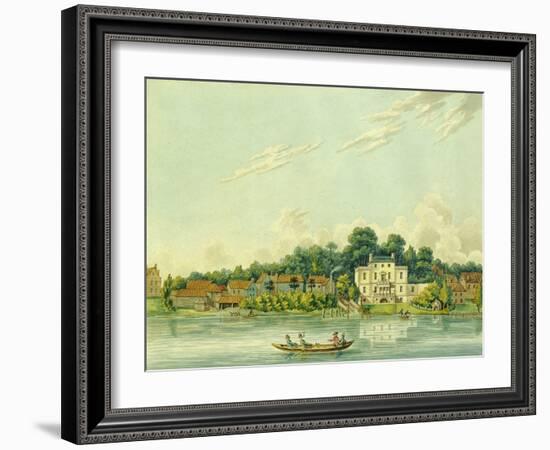 The Banks of the Thames at Twickenham, Showing the House of Alexander Pope-Anonymous Anonymous-Framed Giclee Print