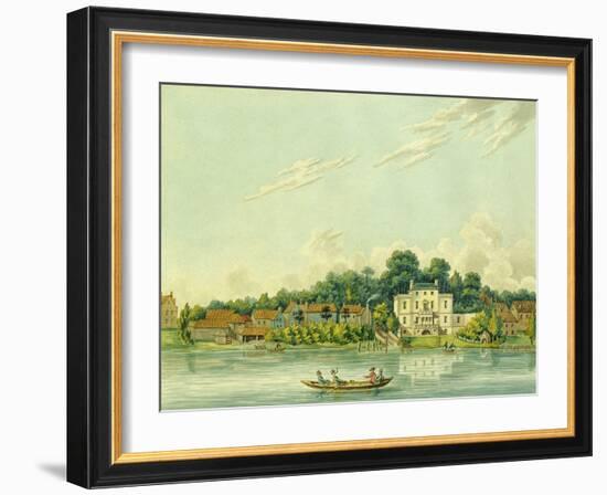 The Banks of the Thames at Twickenham, Showing the House of Alexander Pope-Anonymous Anonymous-Framed Giclee Print