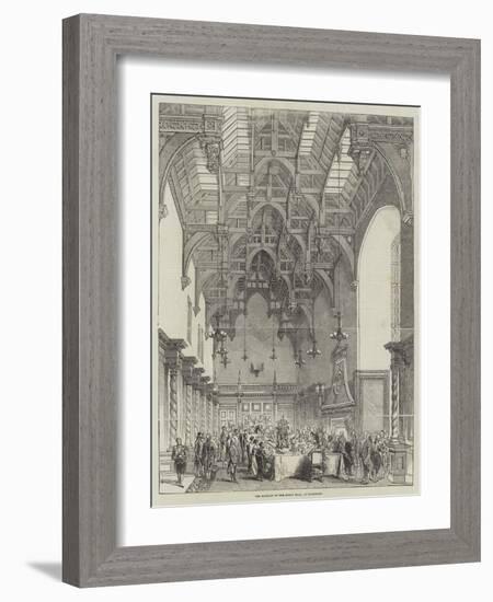 The Banquet in the Great Hall, at Burghley-null-Framed Giclee Print