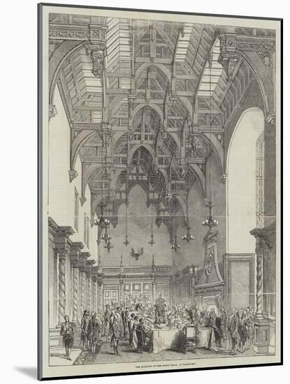 The Banquet in the Great Hall, at Burghley-null-Mounted Giclee Print