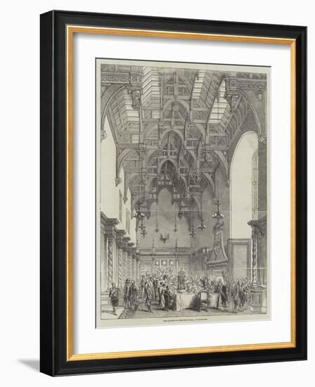 The Banquet in the Great Hall, at Burghley-null-Framed Giclee Print