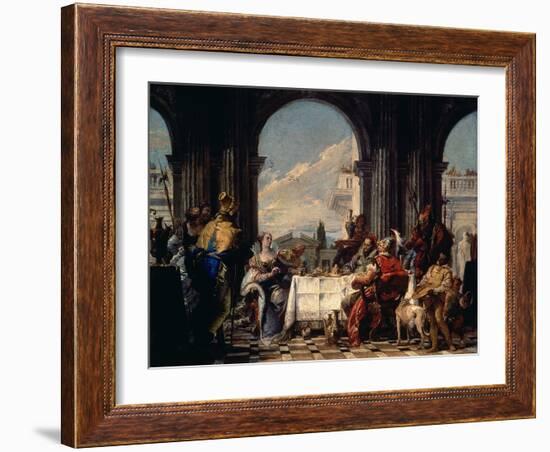 The Banquet of Anthony and Cleopatra, circa 1744-Giovanni Battista Tiepolo-Framed Giclee Print