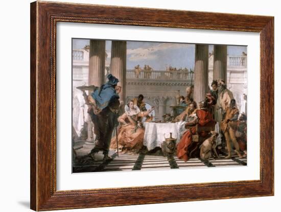 The Banquet of Cleopatra, 1743-1744-Giovanni Battista Tiepolo-Framed Giclee Print