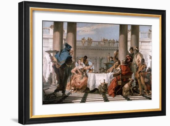 The Banquet of Cleopatra, 1743-1744-Giovanni Battista Tiepolo-Framed Giclee Print