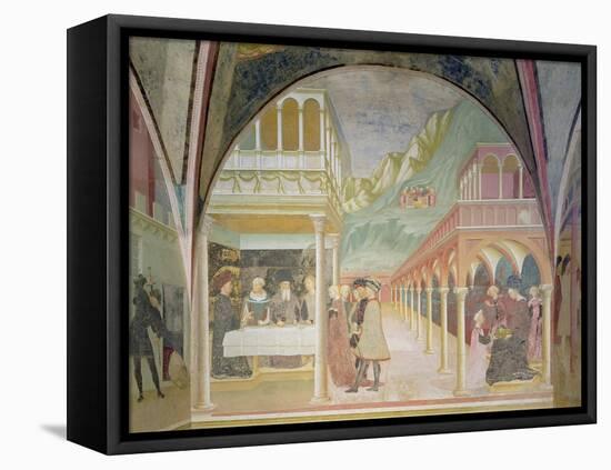 The Banquet of Herod, from the Cycle of the Life of St John the Baptist-Tommaso Masolino Da Panicale-Framed Premier Image Canvas
