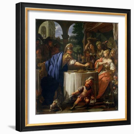 The Banquet of Mark Anthony and Cleopatra-Francesco Trevisani-Framed Giclee Print