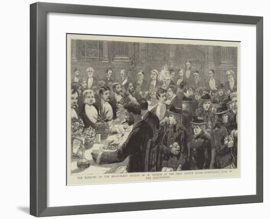 The Banquet of the Benevolent Society of St Patrick at the First Avenue Hotel-Charles Joseph Staniland-Framed Giclee Print