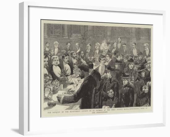 The Banquet of the Benevolent Society of St Patrick at the First Avenue Hotel-Charles Joseph Staniland-Framed Giclee Print