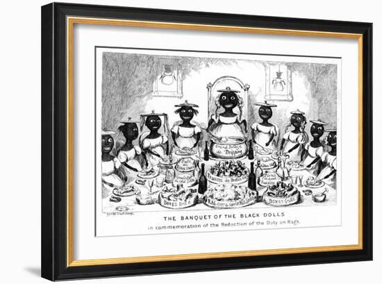 The Banquet of the Black Dolls, 19th Century-George Cruikshank-Framed Giclee Print