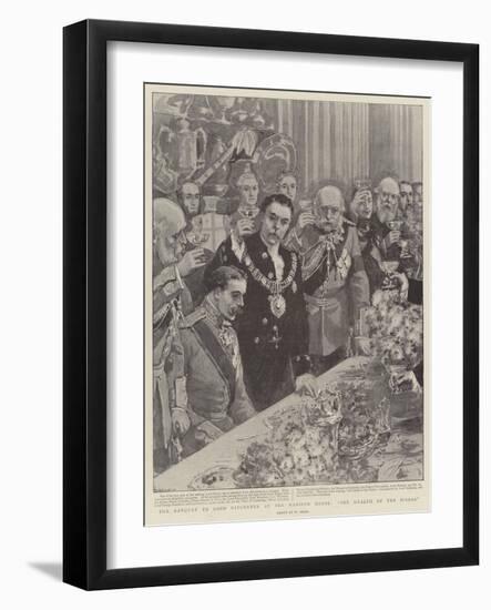 The Banquet to Lord Kitchener at the Mansion House, The Health of the Sirdar-William Small-Framed Giclee Print