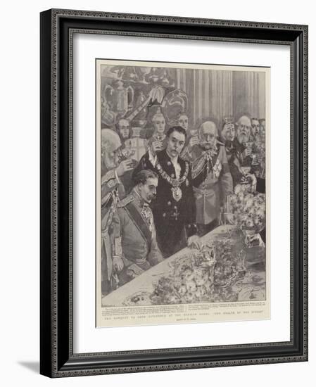 The Banquet to Lord Kitchener at the Mansion House, The Health of the Sirdar-William Small-Framed Giclee Print
